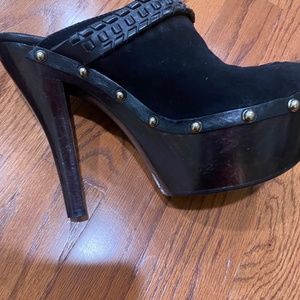 Gucci Janis Black Suede Clog